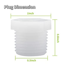 Load image into Gallery viewer, RVMATE RV Water Heater Drain Plug Kit, Include Angled Wrench, 4 Pieces 1/2" NPT Replacement Plugs and 1 roll PTFE Tape