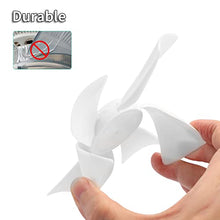 Load image into Gallery viewer, RVMATE 6 inch Replacement White RV Vent Fan Blade for RV with 12V D-Shaft RV Vent Motor