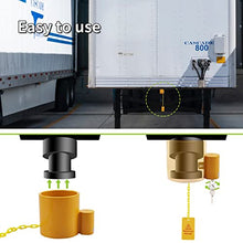 Load image into Gallery viewer, RVMATE 5th Wheel Lock, Heavy Duty Steel King Pin Lock with Anti-Theft Warning Tag, for 5th Wheel/Semi Trailers/RVs/Containers