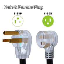 Load image into Gallery viewer, RVMATE 250V 25 Feet Welder Extension Cord, 8 AWG NEMA 6-50 STW Heavy Duty Welding Cord with LED Indicator