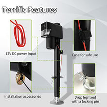 Load image into Gallery viewer, RVMATE Electric A-Frame Trailer Jack up to 3500lbs Heavy Duty RV Electric Power Tongue Jack with Accessories Manual Crank Handle and Level, 18" Lift, 12V DC and Bright LED Lights, Black