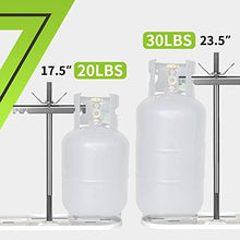 Load image into Gallery viewer, RVMATE RV Dual Propane Tank Mounting Rack for 30 lbs Tanks, for Travel Trailer Hitch Frame