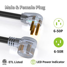 Load image into Gallery viewer, RVMATE 250V 25 Feet Welder Extension Cord, 10 AWG NEMA 6-50 STW Heavy Duty Welding Cord with LED Indicator