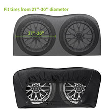 Load image into Gallery viewer, RVMATE RV Tire Covers, Dual Axle Wheel Cover (1 Pack) Fits 27"-30" Diameter Tires, Waterproof Anti-UV Black Dual Tire Covers RV Accessories for RV/Truck/Trailer