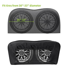 Load image into Gallery viewer, RVMATE RV Tire Covers, Dual Axle Wheel Cover (1 Pack) Fits 30"-33" Diameter Tires, Waterproof Anti-UV Black Dual Tire Covers RV Accessories for RV/Truck/Trailer