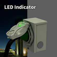 Load image into Gallery viewer, Pre-Drilling 30 Amp Generator Power Inlet Box RVMATE, NEMA L14-30P 125/250V 3750/7500W Power Inlet Box, Waterproof for Outdoor Use
