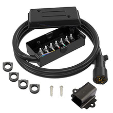 Load image into Gallery viewer, RVMATE 7 Way 8 Feet Trailer Cord Kit, Include Plug Holder and Trailer Connector Cable Wiring Harness with Waterproof Junction Box