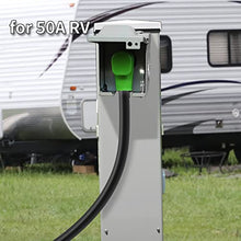 Load image into Gallery viewer, RVMATE 50 Amp 25 Feet RV/Generator Lockable Power Extension Cord, Easy Plug in Handle, 14-50P to SS 2-50R with LED Indicator, ETL Listed