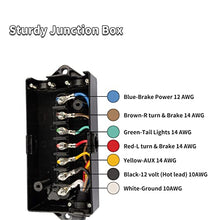 Load image into Gallery viewer, RVMATE 7 Way 8 Feet Trailer Cord Kit, Include Plug Holder and Trailer Connector Cable Wiring Harness with Waterproof Junction Box