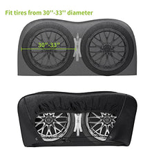 Load image into Gallery viewer, RVMATE RV Tire Covers, Dual Axle Wheel Cover (2 Pack) Fits 30"-33" Diameter Tires, Waterproof Anti-UV Black Dual Tire Covers RV Accessories for RV/Truck/Trailer
