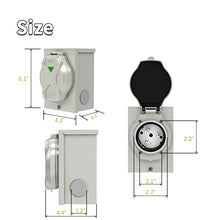 Load image into Gallery viewer, Pre-Drilling 50 Amp Generator Power Inlet Box RVMATE, NEMA SS2-50P 125/250 V 6250/12500W Power Inlet Box, Waterproof for Outdoor Use