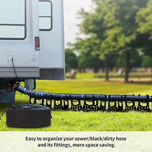 Load image into Gallery viewer, RVMATE RV Hose Bag 1 Pack Black with Identification Tag, Waterproof RV Storage Bags for Electrical Cords/Fresh Water Hoses/Sewer Hoses and RV Accessories Storage and Organization