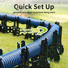 Load image into Gallery viewer, RVMATE RV Sewer Hose Support 10 Feet, Plastic Sewer Hose Support Black, Easy to Set Up, Help Dumping Quickly and Securely, Comes with Gloves and Organization Strap