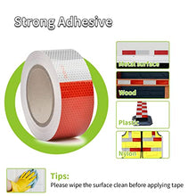 Load image into Gallery viewer, RVMATE 2 Inch x 30 Feet DOT Trailer Reflective Tape, Conspicuity Tape Waterproof Highly Visible Red & White, Reflective Tape for Trailers, Outdoor Cars, Trucks