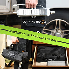 Load image into Gallery viewer, RVMATE RV Camper Wheel Chock Stabilizer Scissor, X Chocks Wheel Stabilizer (2 Packs) for RV Travel Trailer Tires, X Chock for Locking Tandem Wheels When Parked on Uneven Surfaces, Silver.