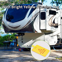 Load image into Gallery viewer, RVMATE 5th Wheel Lock, Heavy Duty Steel King Pin Lock with Anti-Theft Warning Tag, for 5th Wheel/Semi Trailers/RVs/Containers