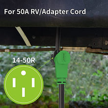 Load image into Gallery viewer, RVMATE 50 Amp 15 Feet RV/EV Extension Cord, Easy Plug in Handle, 14-50P to 14-50R with LED Indicator, ETL Listed, Come w/Storage Bag and Plastic Strap