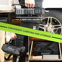 Load image into Gallery viewer, RVMATE RV Camper Wheel Chock Stabilizer Scissor, X Chocks Wheel Stabilizer (2 Packs) for RV Travel Trailer Tires, X Chock for Locking Tandem Wheels When Parked on Uneven Surfaces, Black.