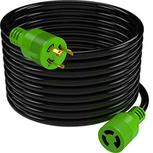 Load image into Gallery viewer, RVMATE 3 Prong 30 Amp Generator Extension Cord 75 Feet, NEMA L5-30P/L5-30R 125V SJTW Jacket