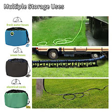 Load image into Gallery viewer, RVMATE RV Hose Storage Bags 3 Pack with Identification Tags, Waterproof RV Hose Bags(with 3 Storage Straps)for Sewer Hoses/Electrical Cords/Water Hoses and RV Accessories/Camper Accessories Storage
