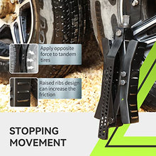 Load image into Gallery viewer, RVMATE RV Camper Wheel Chock Stabilizer Scissor, X Chocks Wheel Stabilizer (2 Packs) for RV Travel Trailer Tires, X Chock for Locking Tandem Wheels When Parked on Uneven Surfaces, Black.