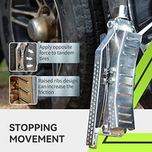 Load image into Gallery viewer, RVMATE RV Camper Wheel Chock Stabilizer Scissor, X Chocks Wheel Stabilizer (2 Packs) for RV Travel Trailer Tires, X Chock for Locking Tandem Wheels When Parked on Uneven Surfaces, Silver.