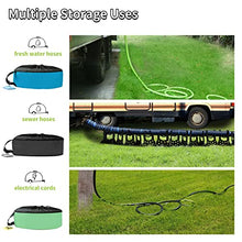 Load image into Gallery viewer, RVMATE RV Hose Bag 1 Pack Black with Identification Tag, Waterproof RV Storage Bags for Electrical Cords/Fresh Water Hoses/Sewer Hoses and RV Accessories Storage and Organization