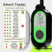 Load image into Gallery viewer, RVMATE 50 Amp RV Surge Protector, Surge Protection (4200 Joules) with Waterproof Cover, All-in-one Circuit Analyzer Power Guard with LED Indicators for RV/Camper Accessories, ETL Listed