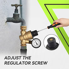 Load image into Gallery viewer, RVMATE RV Water Pressure Regulator, Brass Lead-Free Water Pressure Reducer Kit, Adjustable Valve with Inlet Screen Filter, for Camper Travel Trailer