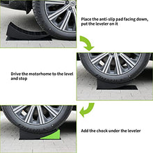 Load image into Gallery viewer, RVMATE Camper Levelers 8-Piece Kit RV Leveling Blocks Camper Wheel Chocks Including Two Curved Levelers, Two Chocks, Two Rubber Grip Mats, and Bonus Jack Pad in Storage Carrying Bag