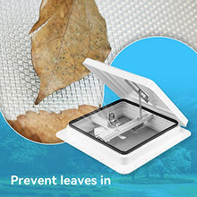 Load image into Gallery viewer, RVMATE 14" RV Roof Vent Fan for RV/Camper/Trailer, RV Roof Vent White with 12V RV Vent Fan 6" Blades