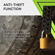 Load image into Gallery viewer, RVMATE RV Camper Wheel Chock Stabilizer Scissor, X Chocks Wheel Stabilizer (2 Packs) for RV Travel Trailer Tires, X Chock for Locking Tandem Wheels When Parked on Uneven Surfaces, Black.