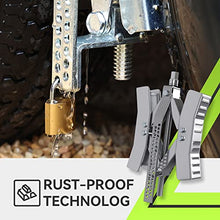 Load image into Gallery viewer, RVMATE RV Camper Wheel Chock Stabilizer Scissor, X Chocks Wheel Stabilizer (2 Packs) for RV Travel Trailer Tires, X Chock for Locking Tandem Wheels When Parked on Uneven Surfaces, Silver.