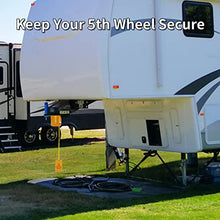 Load image into Gallery viewer, RVMATE 5th Wheel Lock, Heavy Duty Steel King Pin Lock with Anti-Theft Warning Tag, for 5th Wheel/Semi Trailers/RVs/Containers