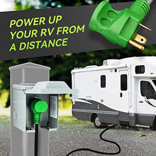 Load image into Gallery viewer, RVMATE 30 Amp 15 Feet RV Power Extension Cord, Easy Plug in Handle, TT-30P to TT-30R with LED Indicator, 10 AWG, ETL Listed