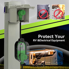 Load image into Gallery viewer, RV Surge Protector 30 Amp, RVMATE Surge Protection (2100 Joules) with Waterproof Cover, All-in-one Circuit Analyzer Power Guard with LED Indicators for RV/Trailer/Camper, ETL Listed