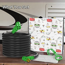 Load image into Gallery viewer, RVMATE 50 Amp 25 Feet RV/EV Extension Cord, Easy Plug in Handle, 14-50P to 14-50R with LED Indicator, ETL Listed, Come w/Storage Bag and Plastic Strap