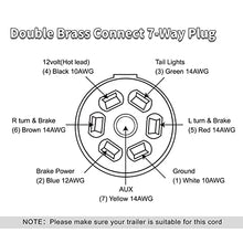 Load image into Gallery viewer, RVMATE 7 Way 8 Feet Trailer Cord Kit, Include Plug Holder and Trailer Connector Cable Wiring Harness with Waterproof Junction Box