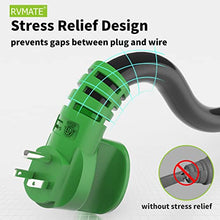 Load image into Gallery viewer, RVMATE 30 Amp to 15 Amp RV Adapter Cord, ETL Listed 30 Amp to 110 Adapter, RV Electrical Adapter with LED Indicator, 180 Degree Bend Power Adapter, Right-Angle Handle Plug Adapter