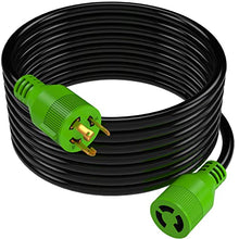 Load image into Gallery viewer, RVMATE 3 Prong 30 Amp Generator Extension Cord 40 Feet, NEMA L5-30P/L5-30R 125V SJTW Jacket