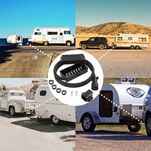 Load image into Gallery viewer, RVMATE 7 Way 8 Feet Trailer Cord Kit, Include Plug Holder and Trailer Connector Cable Wiring Harness with Waterproof Junction Box