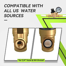 Load image into Gallery viewer, RVMATE RV Water Pressure Regulator, Brass Lead-Free Water Pressure Reducer Kit, Adjustable Valve with Inlet Screen Filter, for Camper Travel Trailer