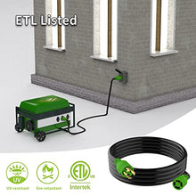 Load image into Gallery viewer, RVMATE 30 Amp Generator Cord 4 Prong 10 Feet, NEMA L14-30P/L14-30R, 125/250V Up to 7500W 10 Gauge SJTW Generator Extension Cord, ETL Listed