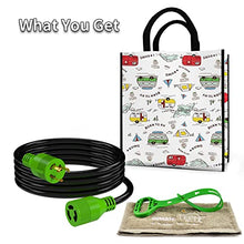 Load image into Gallery viewer, RVMATE 3 Prong 30 Amp Generator Extension Cord 15 Feet, NEMA L5-30P/L5-30R 125V SJTW Jacket