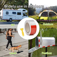 Load image into Gallery viewer, RVMATE 2 Inch x 30 Feet DOT Trailer Reflective Tape, Conspicuity Tape Waterproof Highly Visible Red & White, Reflective Tape for Trailers, Outdoor Cars, Trucks