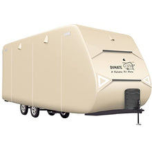 Load image into Gallery viewer, RVMATE Travel Trailer Cover, Oxford RV Trailer Cover for 24’-27’, 300D Polyester Camper Cover with Quick Side Door Access, Air Vent Design, w/Maintenance Accessory
