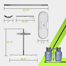 Load image into Gallery viewer, RVMATE RV Dual Propane Tank Mounting Rack for 30 lbs Tanks, for Travel Trailer Hitch Frame
