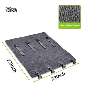 RVMATE RV Step Rugs 23 Inch RV Step Covers Wrap Around Radius Steps with Snap Fasteners Quickly to Release and Fit, 3 Packs