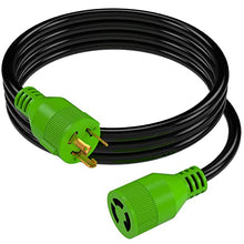 Load image into Gallery viewer, RVMATE 3 Prong 30 Amp Generator Extension Cord 10 Feet, NEMA L5-30P/L5-30R 125V SJTW Jacket
