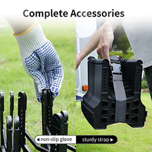 Load image into Gallery viewer, RVMATE RV Sewer Hose Support 20 Feet, Plastic Sewer Hose Support Black, Easy to Set Up, Help Dumping Quickly and Securely, Comes with Gloves and Organization Strap
